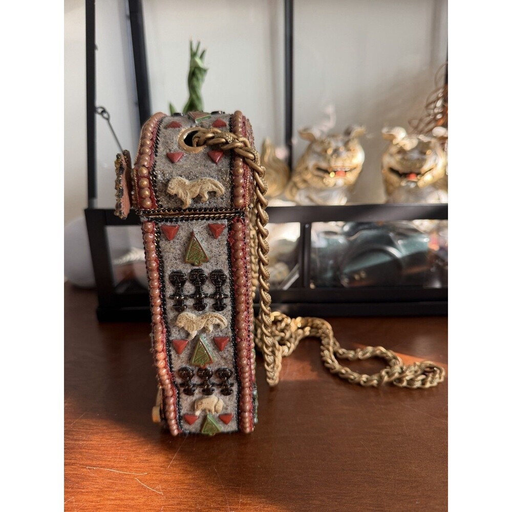 VTG Mary Frances 1738 PURSE Crossbody Chain -Africa Zebra, Giraffe,Elephant READ - Picture 5 of 11